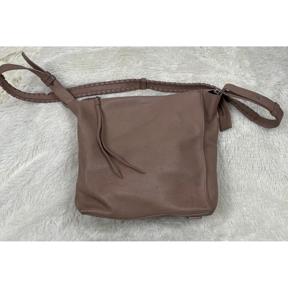 All Saints Leather Kita‎ Crossbody Bag Purse Beige Taupe - Picture 3 of 16